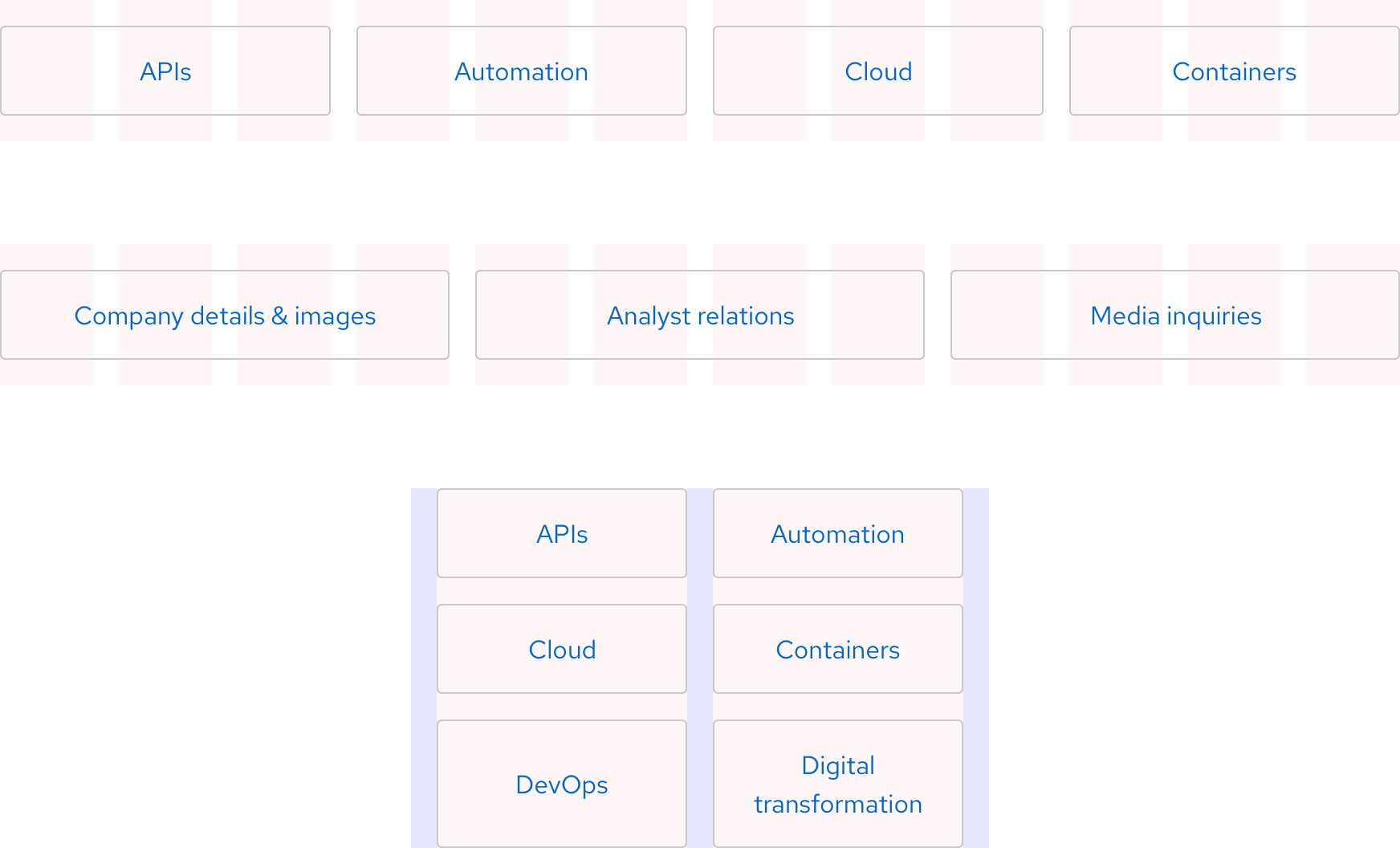 Image of Brick variants stretched to fit a variety of grid formations